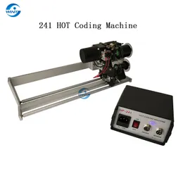 HP-241 Automatic Synchronization Tracking Ribbon Thermal Coding Machine 50mm Widden Ribbon Printing 25Pcs Letters 1Line