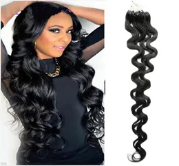 7a micro loop brasileiro onda do corpo micro loop extensões de cabelo humano 1gstrand 100g micro grânulo link extensões de cabelo humano colorido ha8170175