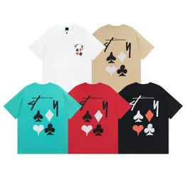 24 SS Mens Designer T Shirts Women Loose Tee Fashion Casual T Shirt Luxurys Clothing High Street Shorts Sleeve Clothes S-XL 5 Colors