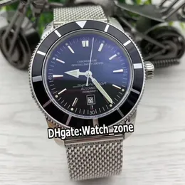 Nuovo Superocean Heritage II AB2010121 42mm quadrante nero automatico orologio da uomo bracciale in acciaio inossidabile orologi da uomo di alta qualità Watc189Y