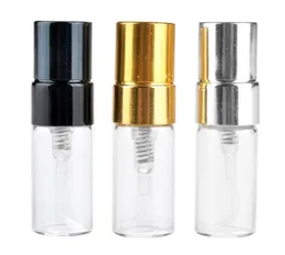 3ML Travel Travel Glass Perfume Bottle with UV Prayer Cosmetic Pump Spray Atomizer Silver Black Gold Cap LX6728607786