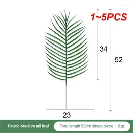 Dekorativa blommor 1-5 st konstgjorda tropiska kwai palmträd lämnar hem trädgård dekoration falska växter pografi bakgrund plante