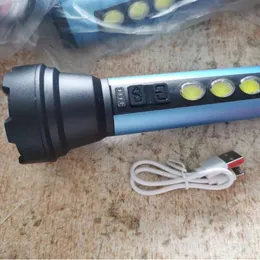 Новый сильный USB-зарядка для использования на открытом воздухе, прозрачный лазерный фонарик с COB Work Light 335950
