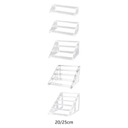 Racks Acrylic Display Riser Storage Organizer Showcase Fixtures Cupcake Stand Praktiskt för efterrätt Toys Cosmetic Figure Dolls