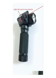 Ficklampor Topp vertikala föregående strobe ficklampa Lägg till röd dot laser syn för gevärsläppleverans Taktiska växeltillbehör DHPL4120966