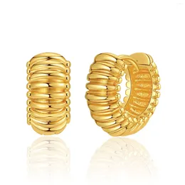 Stud Earrings WT-JFE94 WKT 2024 Classic Style European And American Retro Threaded Multi-ring Metal Gold Plated Jewelry