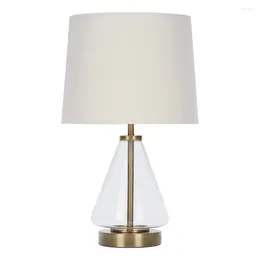 Lampade da tavolo Better Homes Gardens Lampada in vetro con base in ottone 18 "H