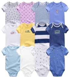 Unie Born Baby Rompers Odzież 7pclot Niemowlę Jumpsy 100 Cotton Dziewczęce Dziewczęta Ubrania dla dzieci 2206027053467