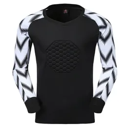 Erkekler Rugby Futbol Kaleci Formaları Futbol Kaleci Jersey Gömlekler Kaleci Spor Kiti Sandık Dirsek Koruyucusu Özel Baskı 240307