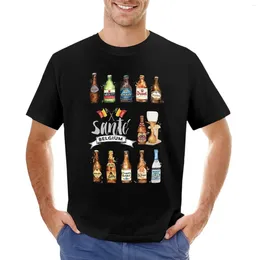 Polo da uomo Birre belghe Acquerello Stampa artistica Illustrazione Opera Pittura T-shirt Taglie forti Edizione T-shirt da uomo