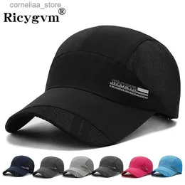 Top kapakları yaz güneş şapka erkek kadınlar hızlı kurutma beyzbol şapkası ayarlanabilir ağ nefes alabilen snapback kaput açık spor golf balıkları visorsy240315