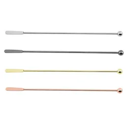 Bar Tools Stainless Steel Coffee Beverage Stirrers Stir Cocktail Drink Swizzle Stick with Small Rectangular Paddles XBJK22031819510