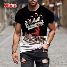 Męskie koszulki moda hip hop rock judas priepc band 3D printed t koszule dla mężczyzn swobodny O-Neck Short Slve Tops Strt Trend 11.