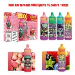 Tornado Vape Jetable Sigarette USA E Getta rum Bar 10000 Puffs 650Mah 20ml Vapes Dostosada się Lectroniques Randm Tornado Puff 10k