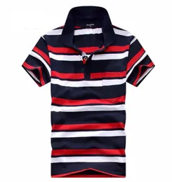 Cała wysokiej jakości wysokiej jakości bawełniane w paski męskie duże rozmiar Men z krótkim rękawem Summer Casual Business S Shirt 16 color Men039s P2198163