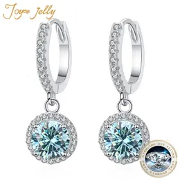 JoyceJelly Real 1CT D Color Drop Earrings for Women S925 Sterling Silver Sparkling Wedding Party Luxury Fine Jewelry 240227
