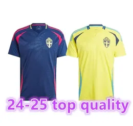 24 25 Squadra nazionale svedese IBRAHIMOVIC FORSBERG Maglie da calcio da uomo LARSSON EKDAL ISAK 2024 2025 Maglie da calcio per casa per adulti Manica corta 6688