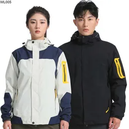 Autumn and Winter Outdoor Racing Suit Mens Three in One or Two Piece Set Detachable Windproof Waterproof Mountaineering Collection Coat Women