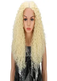 Synthetic Wigs Wig Afro Kinky Curly Hair For Black Women 26 Inch Ombre Blonde Natural Cosplay Classic Plus74681374497579