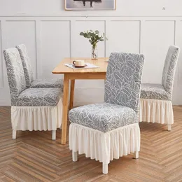 Stol täcker modern minimalism spets kjol täckt tryck för vardagsrum slipcover möbler skyddare Sillas de oficina