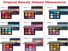 Skönhetsglasad smink ögonskugga palette Obsessions 9 färger ljusa ögonskugga Ny naken Metal Matte Shimmer Eyeshadow 9 Styles Cosme6998882