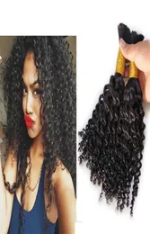 1pcs 24 26 28quot Kinky Curly Real Human Braiding Hair braid Brazilian Bulk Hair For Braiding Wet And Wavy Brazilian Braiding Ha2359064