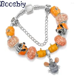 Charm Bracelets Yellow Evil Pumpkin & Grey Mouse With Pendent DIY Brand Bracelet Fashion Jewelry For Women Kids Making Gift Desgin