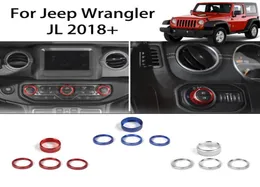 Aluminiumlegierung-Scheinwerfer und Klimaanlage, rotierender dekorativer Ring, Dekorationsabdeckung, passend für Jeep Wrangler JL, Auto-Innenausstattung, Zubehör 8050833