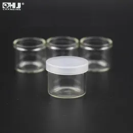 Sale Price 6ml Round Neckless Clear Glass Jar Containers with Lids Concentrate Jars for Wax Cosmetics