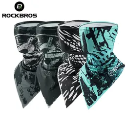 Rockbros Summer Cycling Bandana UV Protection Face Mask Breattable Cool Ice Tyg Sclef Outdoor Sports Neck Bicycle 240312