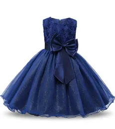 Vintage Blue Baby Girl Dress Baptism Dresses for Girls 1st Year Birthday Party Wedding Christening Baby Infant Clothing Bebes Q1229580644