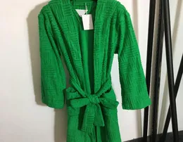 Зеленый повседневный халат, дизайнерская жаккардовая домашняя одежда для сна для пар, модные мужские и женские халаты el Robe6247165