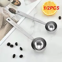 Measuring Tools 1/2PCS 15ml/30ml Long Handle Stainless Steel Milk Coffee Powder Scoop Spoon