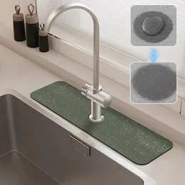 Carpets Sink Faucet Mat Kitchen Carept Bathroom Super Absorbent Drying Pad Non-slip Countertop Protector Diatomite Splash Guard Rug