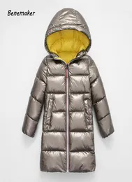 ベネメーカーの子供冬ジャケットティーンエイジャーの女の子の男の子暖かいパーカスキッズ太い服12t 14tコートウィンドブレイカーアウターウェアJH042 Y20794171