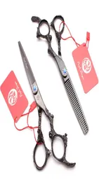 9005 55quot JP 440C Lila Drache Schwarz Professionelle Friseurschere Gerade Schere Effilierschere Salonhaar2167867