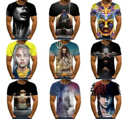 2020 MENS Horror T Shirts Mode New Summer Men039s Short Sleeve Tshirt Casual 3D Zombie Print Rock Tshirt For Man Full Print8166675