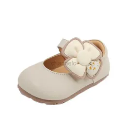 First Walkers 2024 Brand Girls Princess Shoes With Large Flower Shoes For Small Child Children Spring Shoes Leather Microfiber 240315