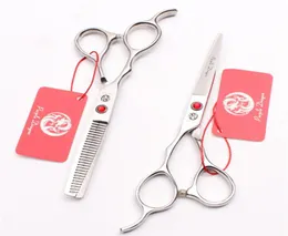 Z8000 55quot JP 440C Purple Dragon Red Stone Professional Professional Human Hair Scissors Rabber039 Cutting Thinning Shears Left Hand S3870423