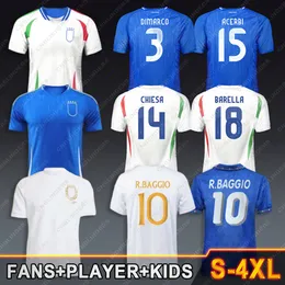 2024 Maglia da Calcio Włochy Chiesa Barella Italia 125. koszulka piłkarska R.Baggio Verratti Dimarco 24 25 1994 Baggio retro koszulka piłkarska Totti Barella Kit Kit Kit