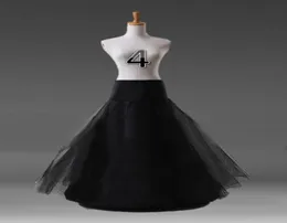 Long Tulle Wedding Petticoat Black and White A Line Bridal underskirt Enaguas Para Vestidos de Novia36954079394139