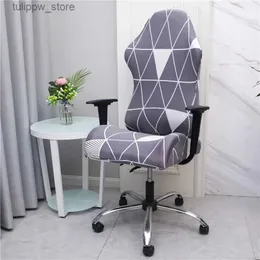 Stolomslag för spelstolskydd Stretch Spandex fåtöljstolskydd Möbler Protector Race Game Rotating Chair Cover för Office Computer L240315