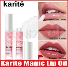 Karite Lip Makeup Liquid Crystal Glow Lipgloss Öl Flüssiger Lippenstift Pigment Glitzer Lipgloss Lip Plumper Gloss1801087