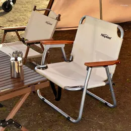 Camp Furniture Outdoors Fold Beach Chair Portable Camping Handrail Sand Chairs Director Ultralight Silla Plegable Garden QF50BC