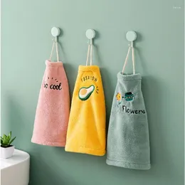 Towel Soft Korean Style Hand Cartoon Embroidery Handkerchief For Household Wall Mounted Bathroom Kitchen Supplies