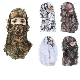 Банданы, тактическая камуфляжная маска с изображением дерева, уличная охотничья полевая шарф на все лицо, УФ-дышащий 3d головной убор для верховой езды