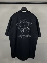 남성 플러스 TSHIRT 5A 파리 2024 BB T 셔츠 유럽 프랑스 고급 디자이너 편지 3D 프린팅 폴로 남성 Tshirts 여성면 짧은 슬리브 반바지 반바지 탑 12