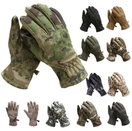 Paintball Airsoft Shooting Hunting Tactical Camouflage SoftShell Gloves Camo Outdoor Sports Motocycle Cycling Gloves Full Finger N6325850