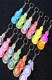 150PCS/DHL et poo-its key ring simple sensory keychains TikTok New push bubble per ping toys silicone key chain kids decompression toy G10DQAY3885275