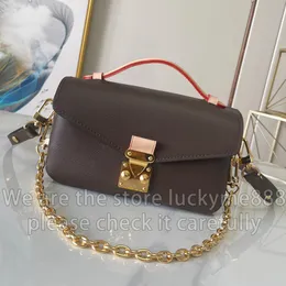 12A مرآة جودة مصمم صغير Metis East West Bags Canvas Hobo Womens Chain Messenger Pochette Parse Bag Luxurys أصلي حقيبة مصنّعة للكتف